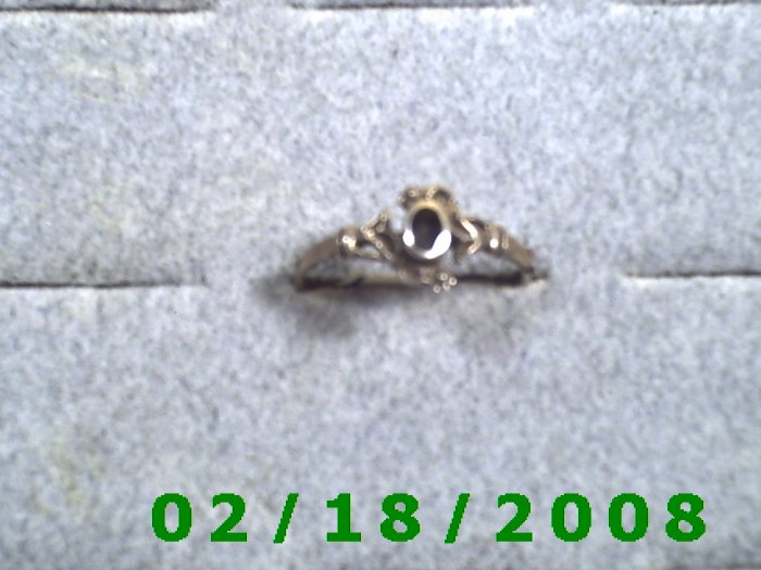 .925 Silver Ring size 8 w/black stone