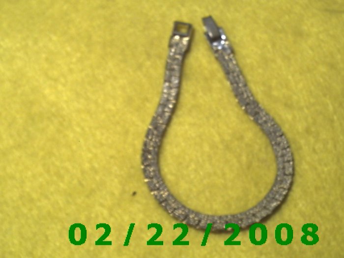 7 1/2" Gold Plated Bracelet 6mm wide(026)