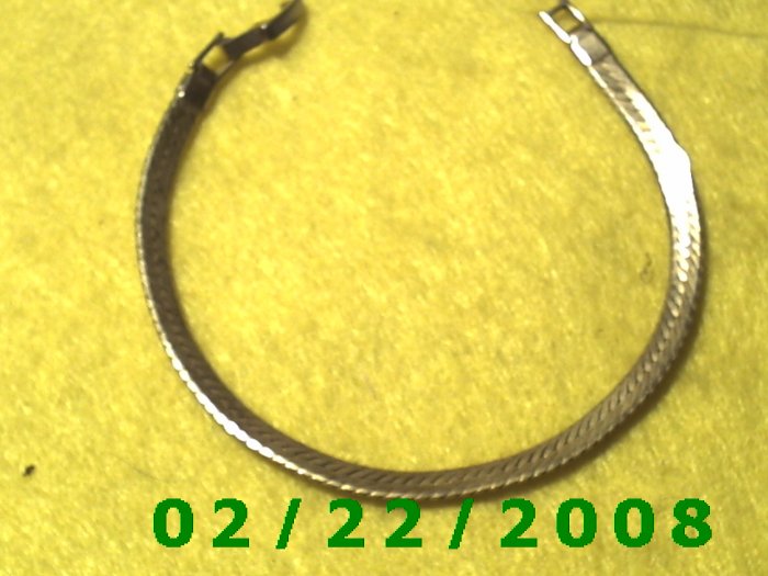 7" Gold Plated Bracelet 5mm wide (028)