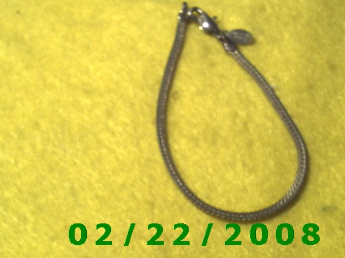 7 1/2" Silver 3mm wide Bracelet (031)