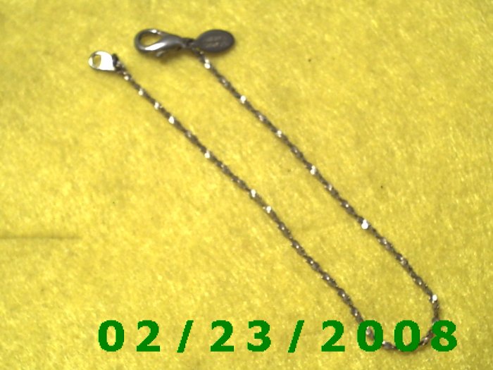 7" Twisted Gold Plated 2mm wide Bracelet (032)