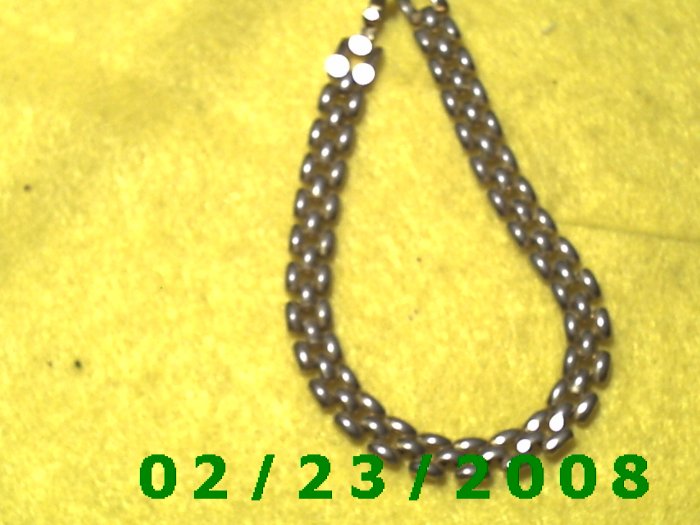 7" 7mm wide Gold Plated Bracelet (033)