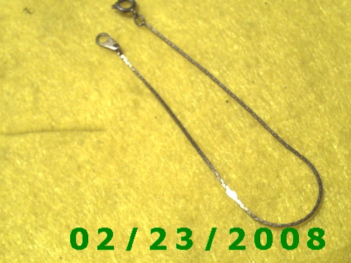 7" 1mm wide Gold Plated Bracelet (036)