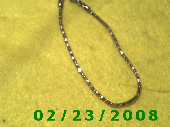 7 1/2" 3mm round Gold Plated Bracelet (041)