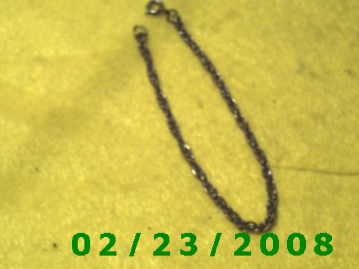 7 1/2" 4mm round Silver Bracelet (047)