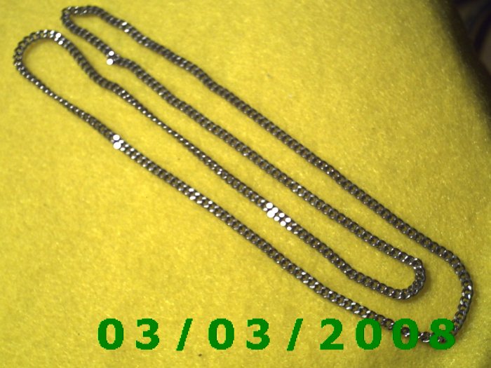 24" Silver Necklace no clasp (013)