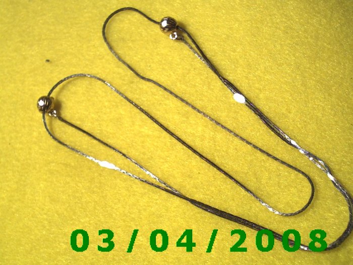 28" Silver Necklace w/Gold connectors (adjustable) (058)