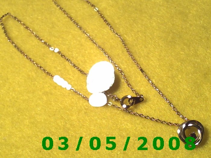 15" Gold Birthstone Necklace, February, Amethyst (023)