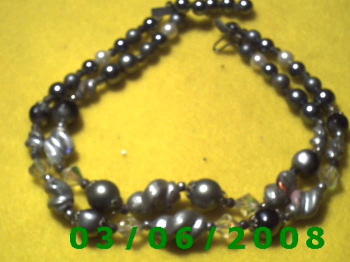 15" Double Strand Pearl Necklace (004)