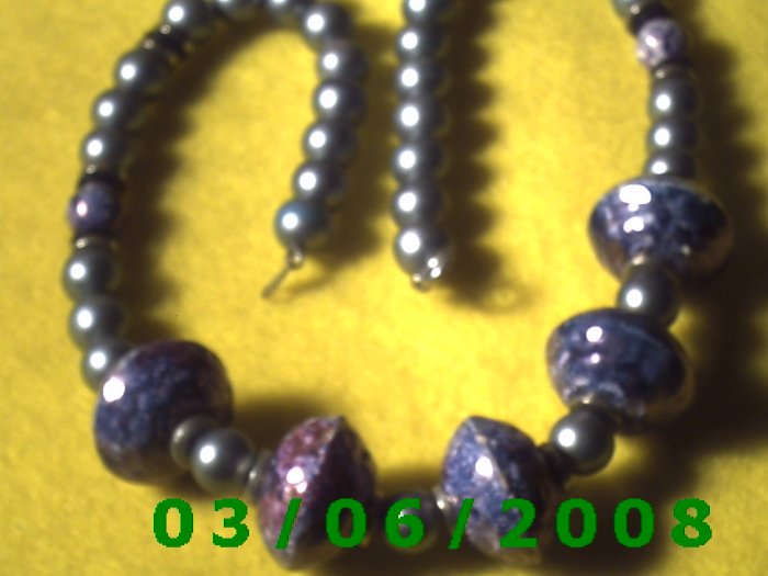 18 1/2" Bead Necklace Made in Japan (022)