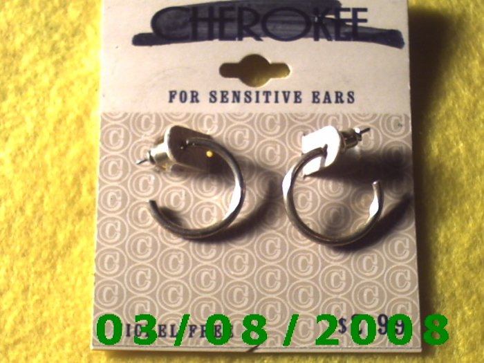Silver Pierced Earrings Nickel Free (001)