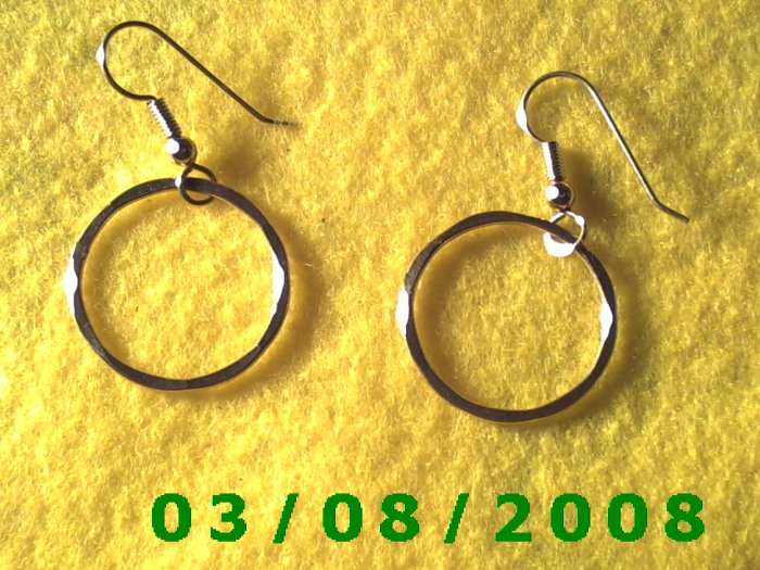 Gold Plated Hoop Earrings 7/8" (017)