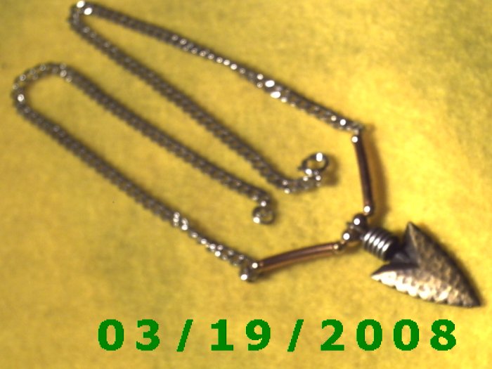 Silver Arrow Head Necklace (E-3005)