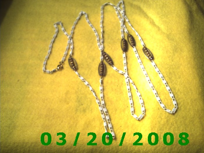 55" 4mm White Necklace (E-4008)