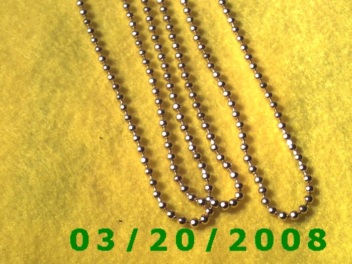 36" 4mm Gold Necklace (E-4006)
