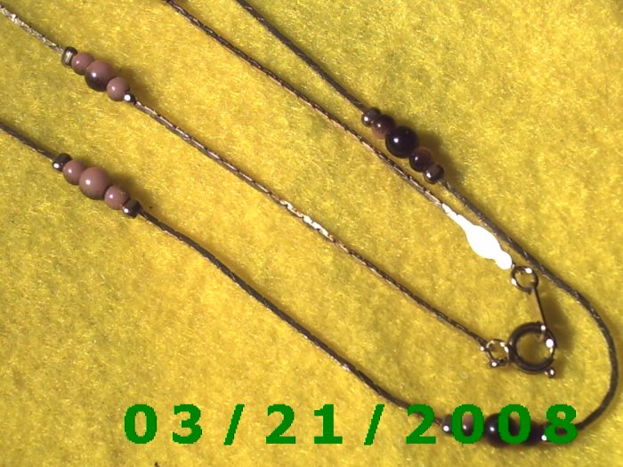 29" 1mm Gold Necklace w/beads (E-4010)