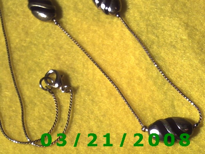 28" 1mm Gold Necklace w/Lead Beads (E-4012)