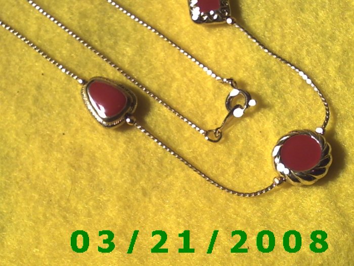 24" 1mm Gold Necklace w/Beads (E-4019)