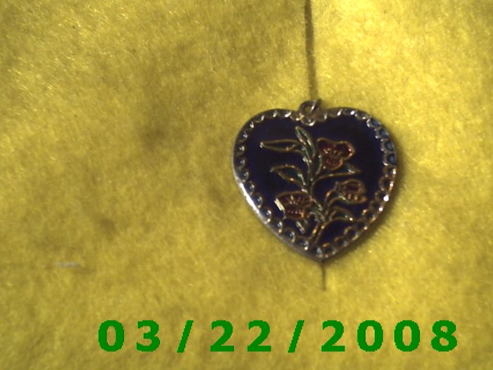 1 x 1" Silver Heart Charm (R004)