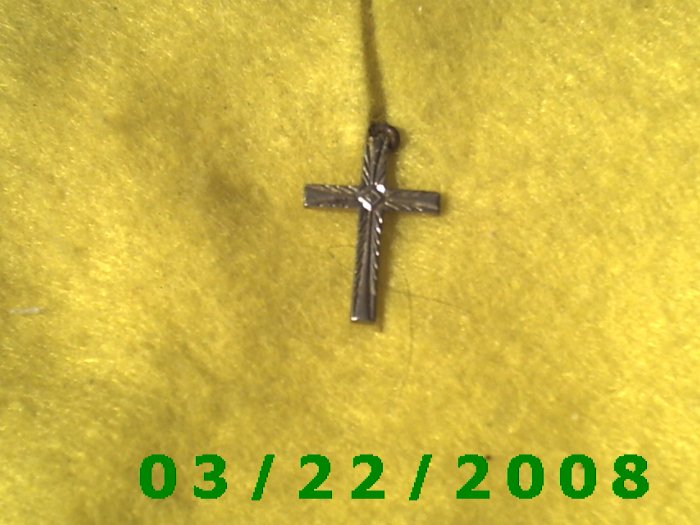 9/16 x 7/8" Silver Cross (R005)