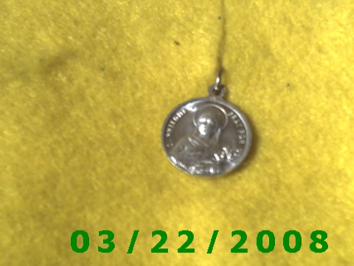 5/8" Silver St John & St Philomena, French Charm (R019)