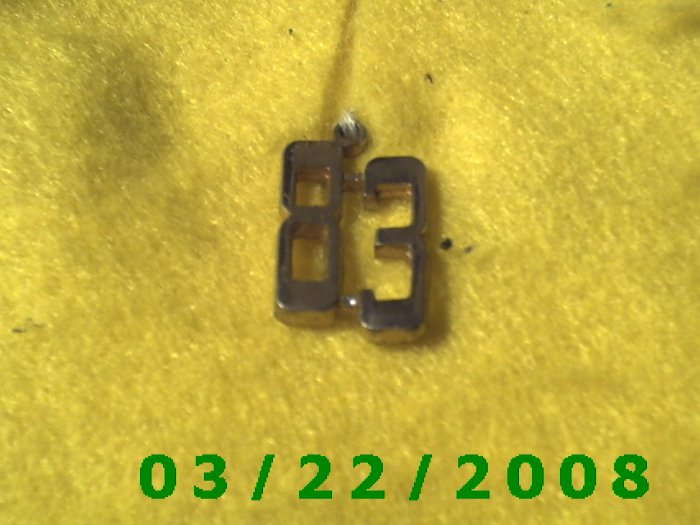 7/8" Silver Charm w/83 (R030)