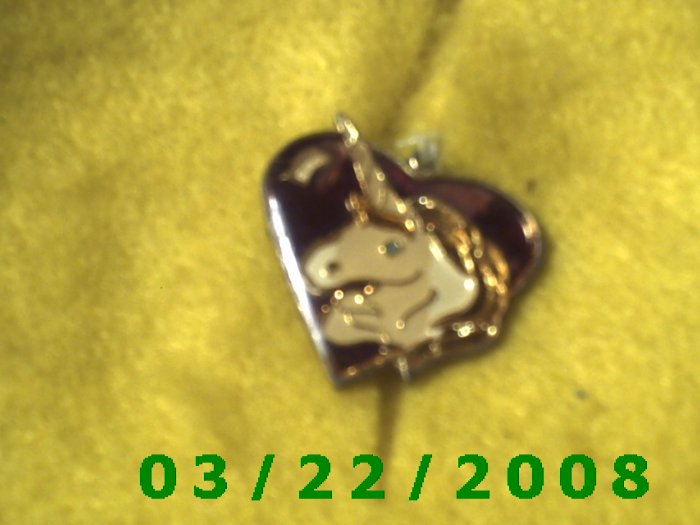 3/4" Silver Unicorn Charm (R036)