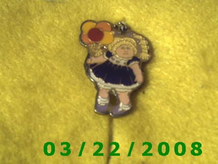 1 1/4" Silver Charm (Little Blond Headed Girl w/Baloons (R037)