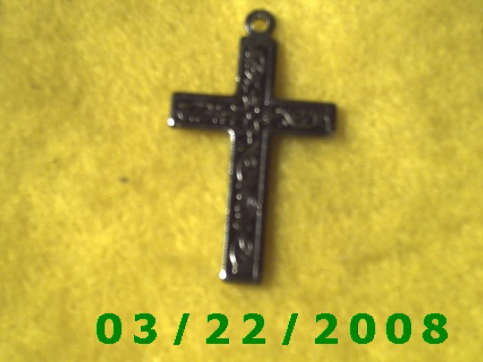 3/4 x 1 1/4" Silver Cross Charm (R040)