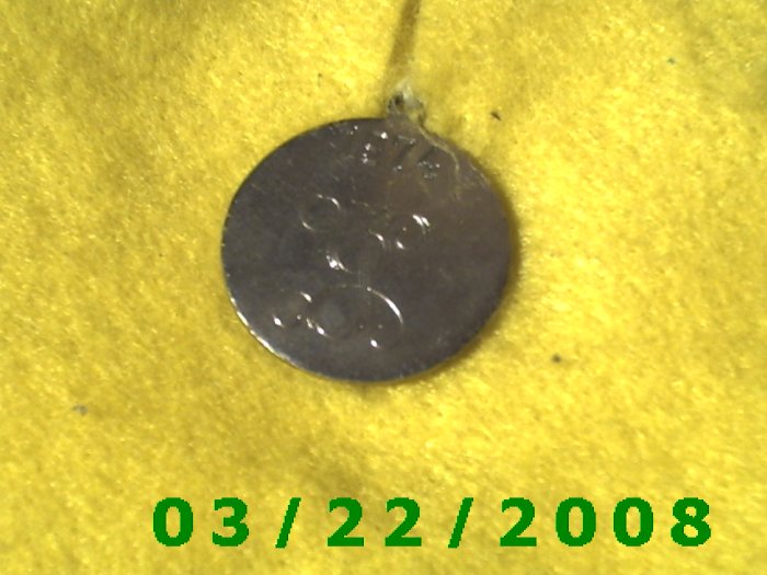 1 1/4" Silver Charm w/1974 "J" (R041)