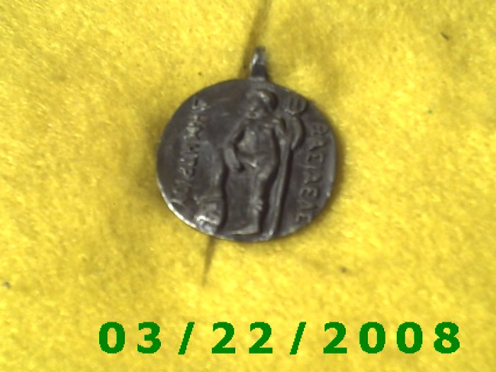 15/16" Silver Charm w/Greek Writing (R042)