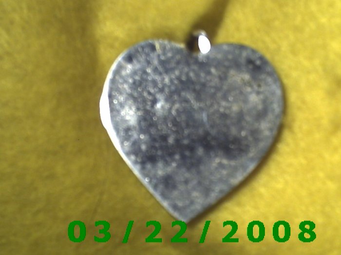 1 3/16 x 1 1/4" Silver Heart Charm (R059)