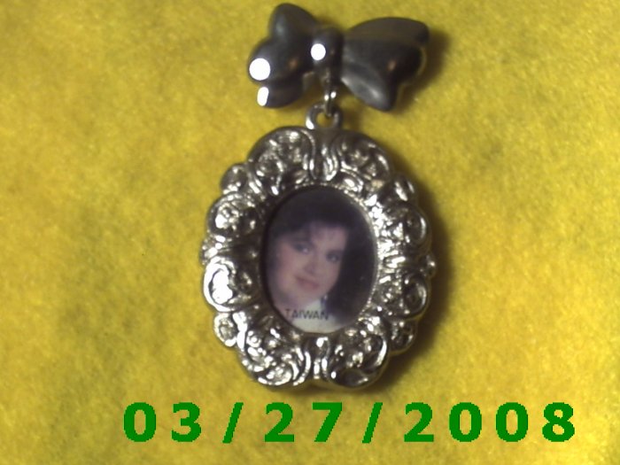 Silver Oval Picture Frame Pin (001)