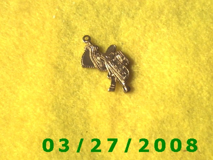 Brass Cowboy Saddle Charm (036)