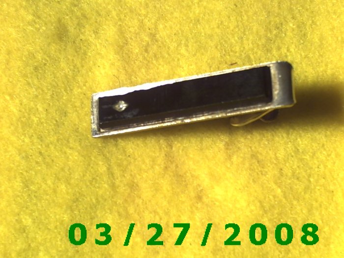 Gold Tie Clasp w/Stone (020)