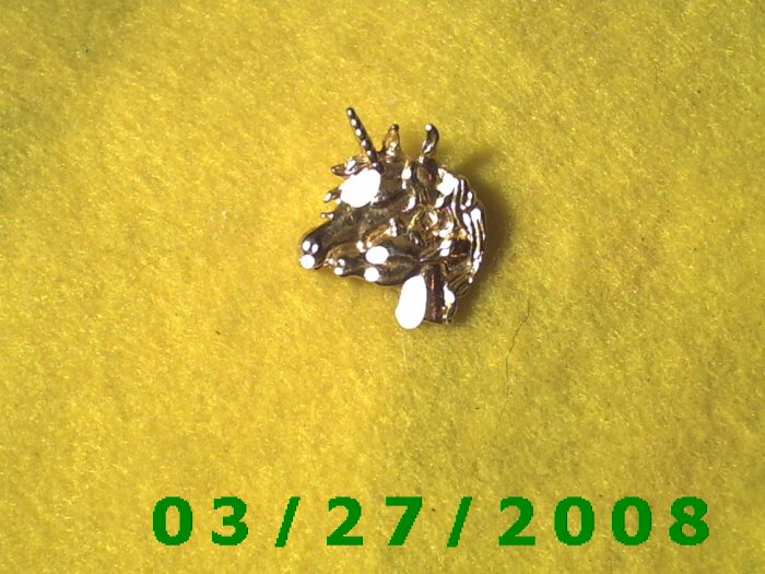 Gold Unicorn Pendant or Charm (039)