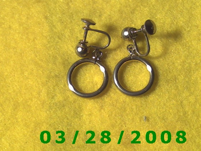 Silver Earrings w/Screw Back (004)
