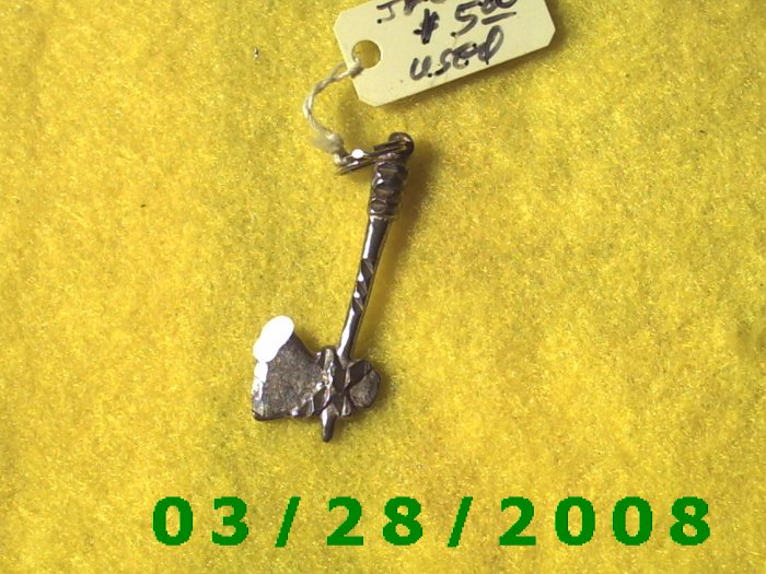 Sterling Hatchet Charm (015)