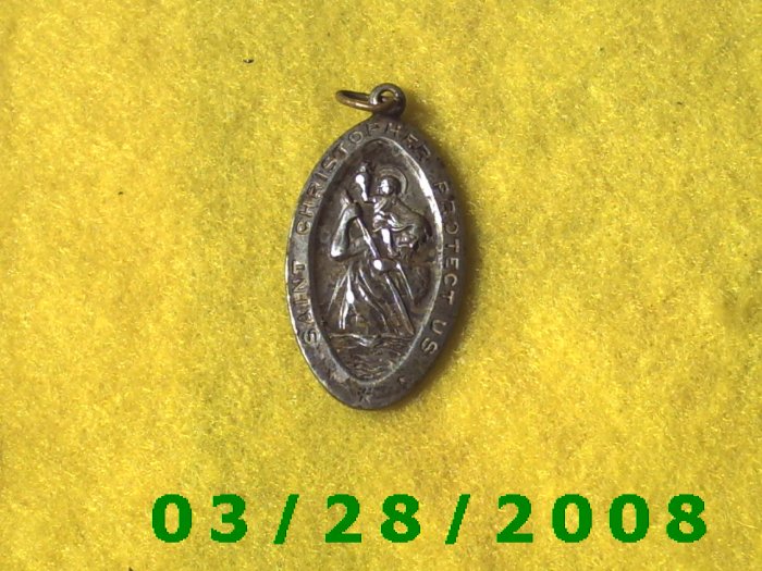 Sterling Silver St. Christopher "Protect Us" (027)