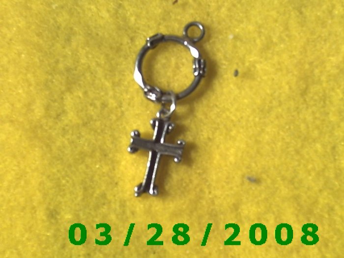 .925 Silver Cross Charm (029)