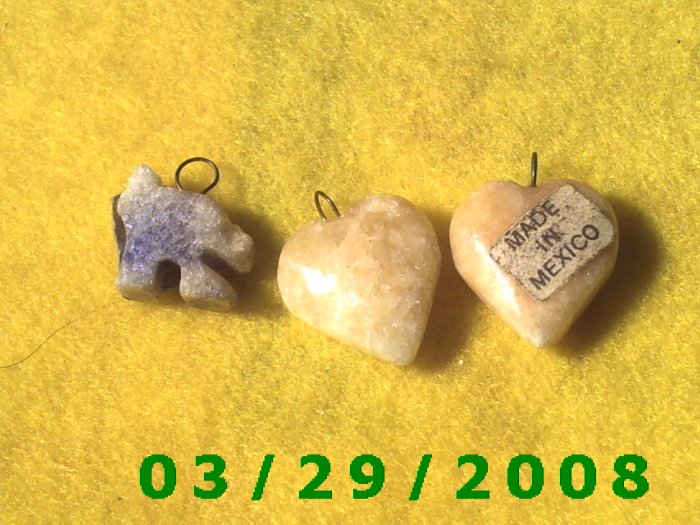 3ea Stone Heart Charms (004)