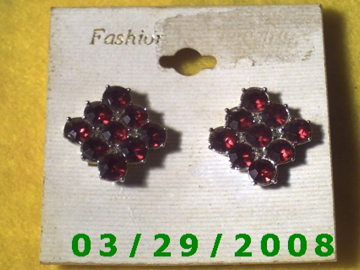 Ruby Earrings Clip On