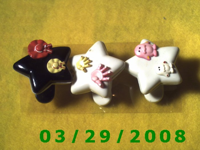 3ea. Girls Hair Barrettes (031)