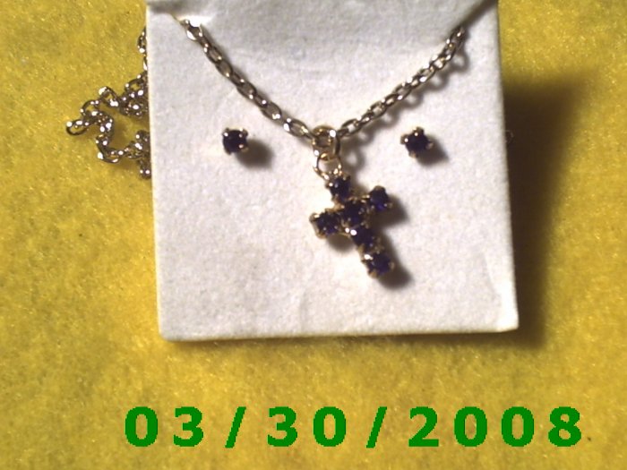 October Birthstone Necklace and Earrings Set Tourmaline(008)