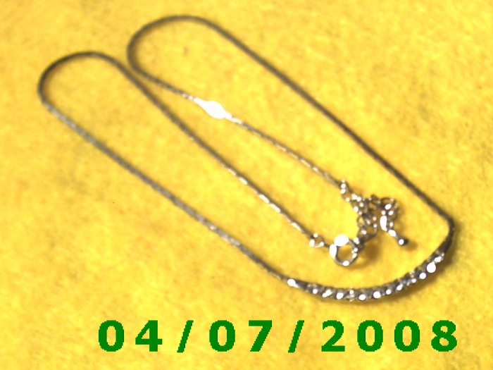 Silver Necklace w/Cz's E5041