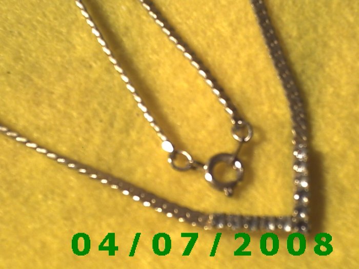 Gold Necklace w/Cz's E5048