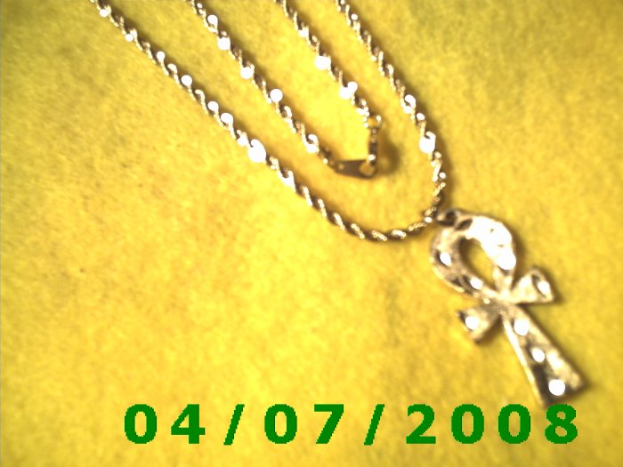 Gold Necklace w/Cross E6014
