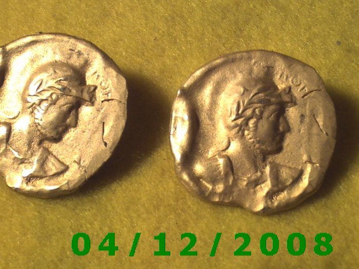 Roman Coin Replica Pierced Earrings Q1015