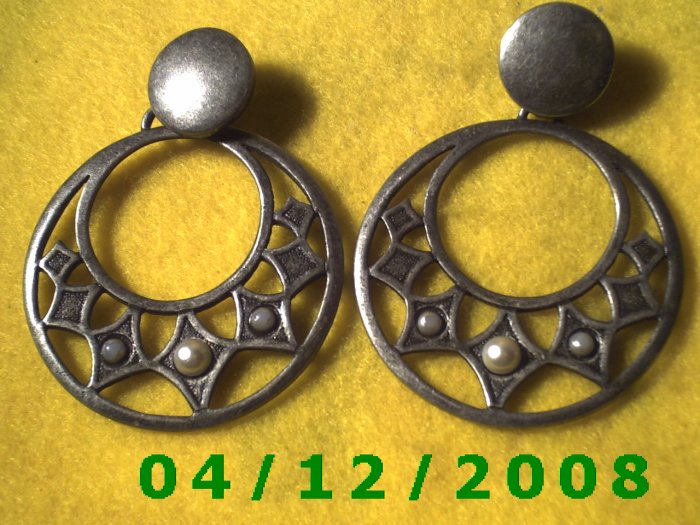 Silver Pierced Earrings Q1023
