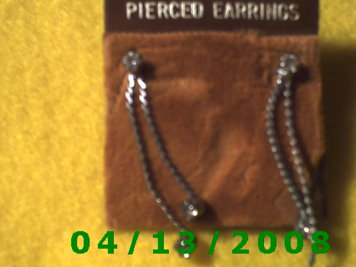 Rhinestone Silver Earrings Q2005